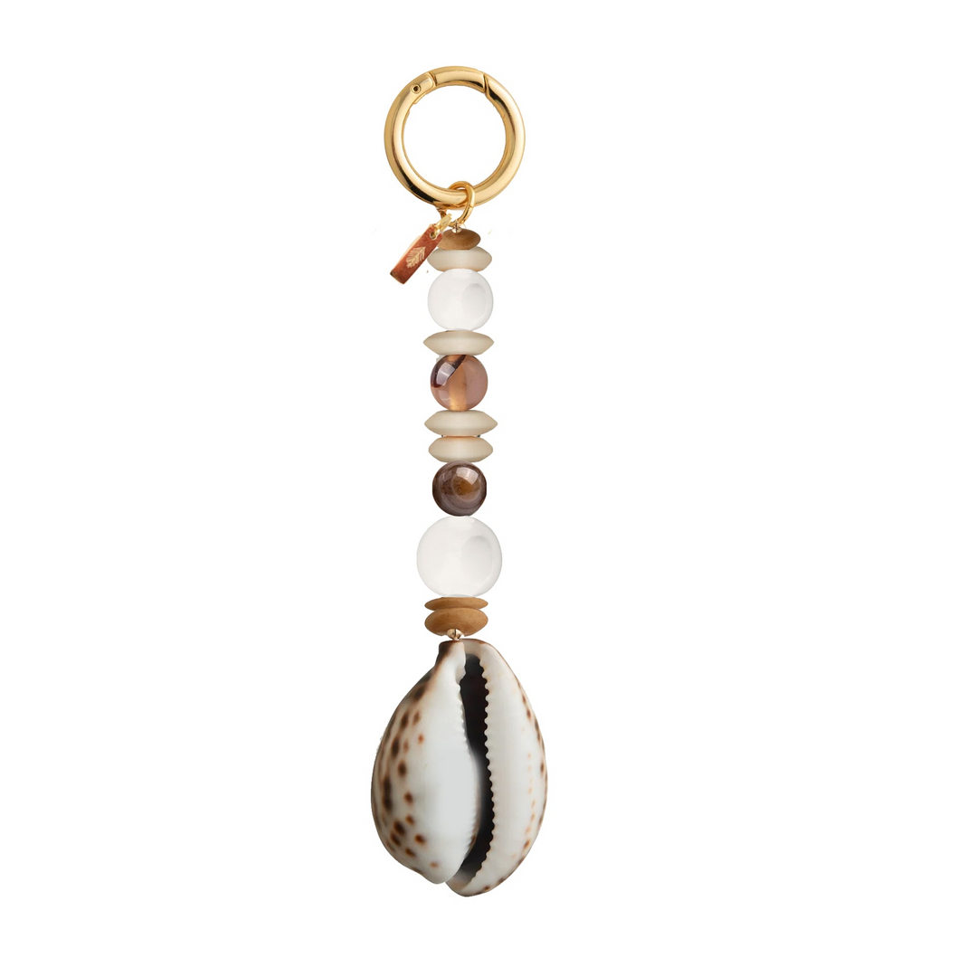 Fiji Bag Charm Wood/Gemstone 8