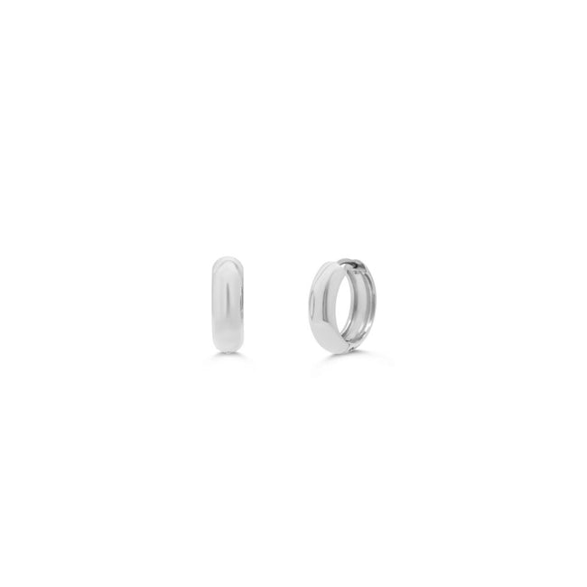 Jet Set Huggie Hoop - 13MM Sil