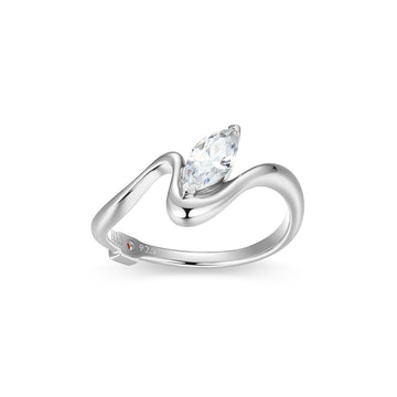 SS RHOD WHT CZ WINK RING SZ 8