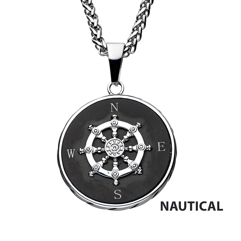 Stainless Steel Black IP Ship'