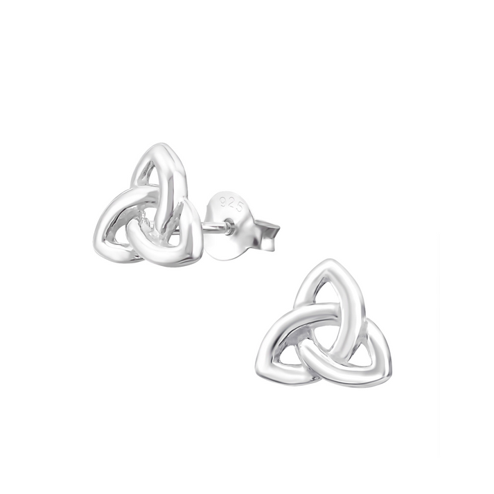 SS High Polish Triquetra Earri