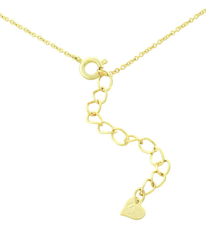 Brass - 18K Gold Plated -Blue Enamel- Crystal Butterfly Necklace 14-16"
