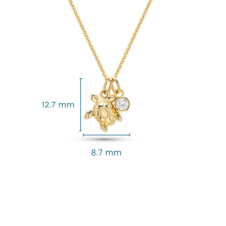 14kt Gold Lab Diamond Turtle N