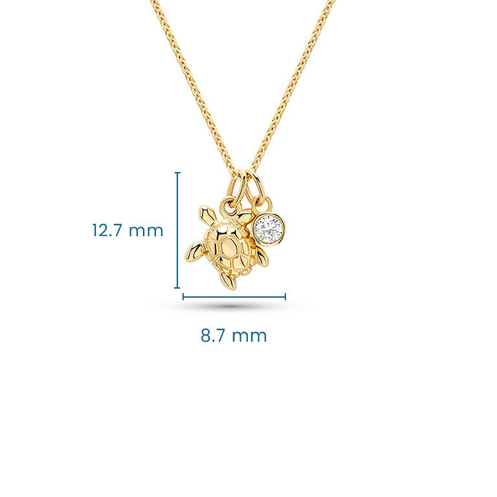 14kt Gold Lab Diamond Turtle N