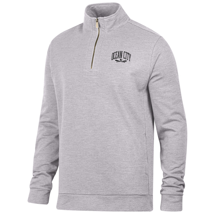 GEAR - Long Sleeve 1/4 Zip Cadet Collar OC Oars Sweatshirt - Heather Gray