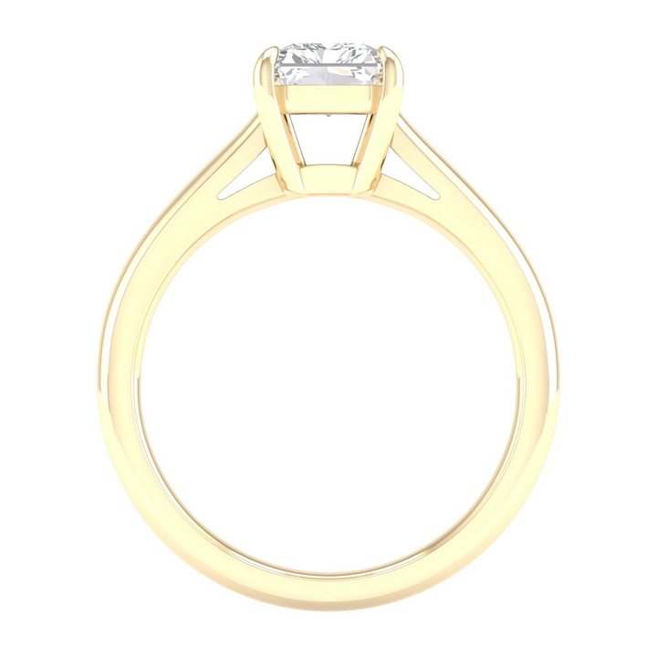 14k Yellow Gold 1.5ctw Lab Grown Diamond Rectangle Ring (Size 7)