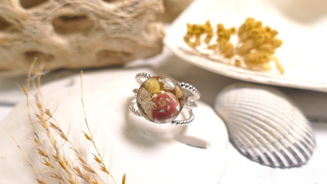 Dune - Sterling Silver - Boho Shell Scape Ring (Size 7)
