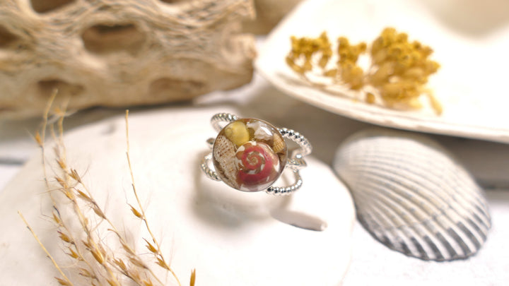 Dune - Sterling Silver - Boho Shell Scape Ring (Size 7)