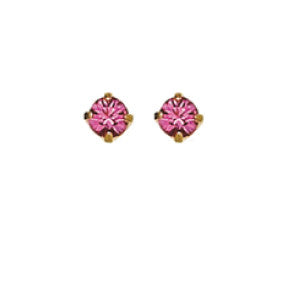 24K GP 3MM ROSE PRONG- OCTOBER