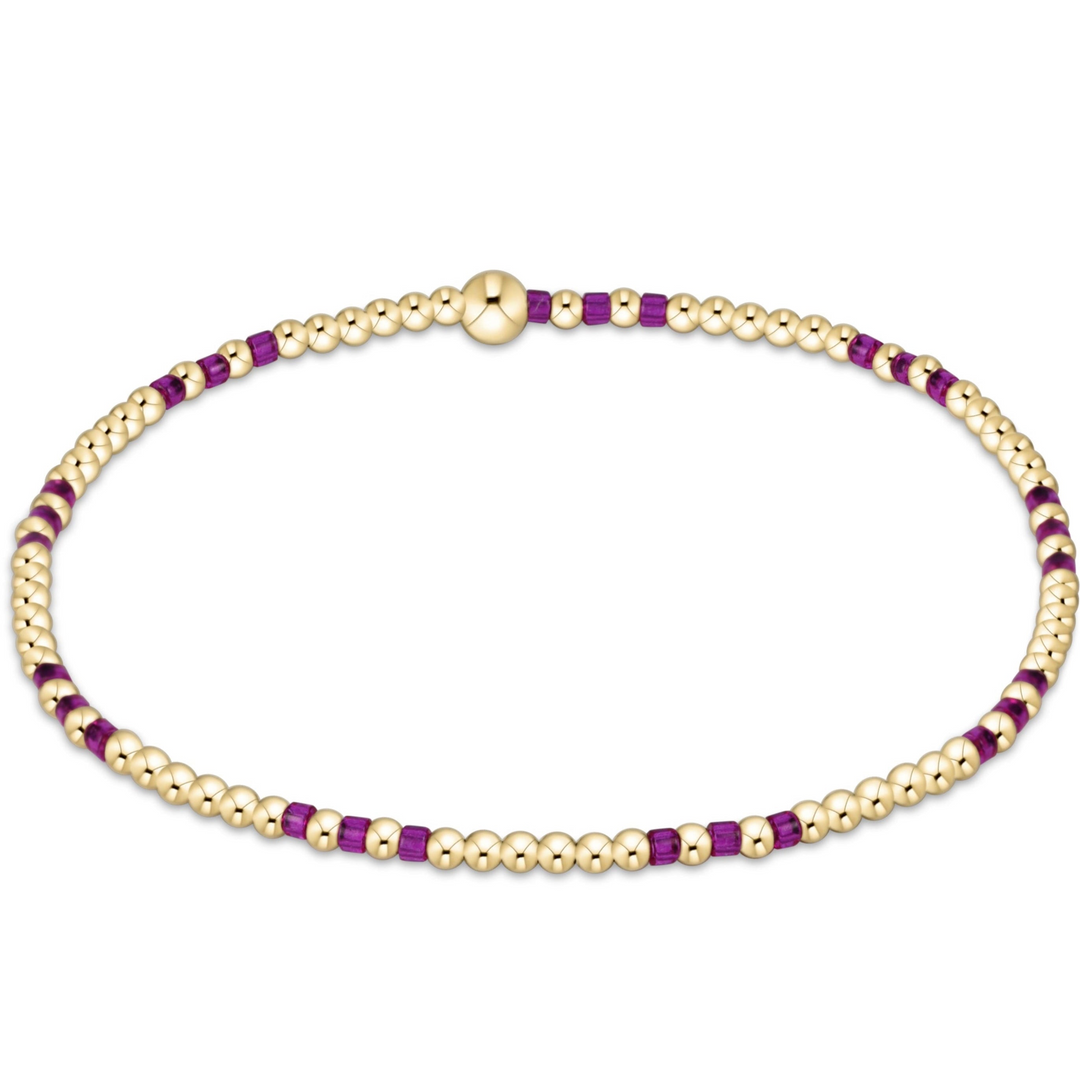 enewton - 14k gold-filled - Hope Joy - Fuchsia 2mm Bead Bracelet