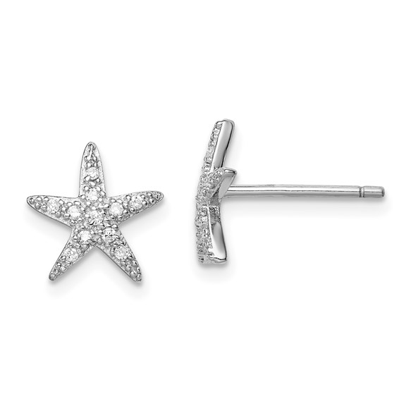 Sterling Silver Rhodium-Plated