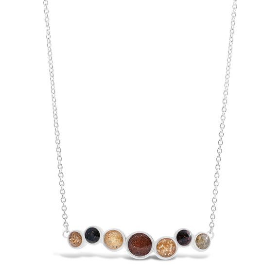 & earth - Stainless Steel - Our Planet - Elements from all Seven Continents 16-20" (adjustable) Necklace