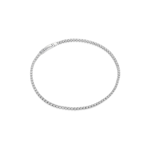 Sif Jakobs - Sterling Silver - Silver "Ellera" Cubic Zirconia Chain Bracelet (18cm / 7.09")