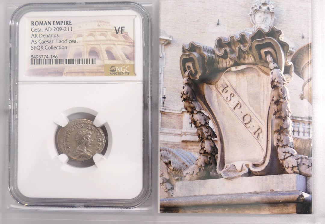 ROMAN 209-211 AD AR DENARIUS