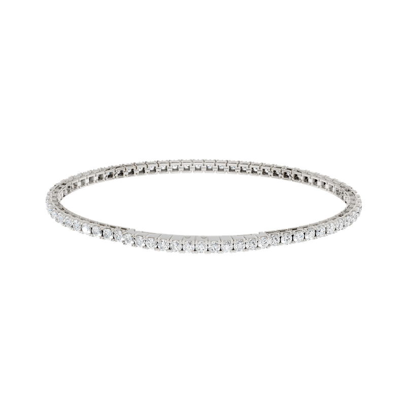 14k White Gold Eternity 4.00ctw Lab Diamond Tennis Bracelet