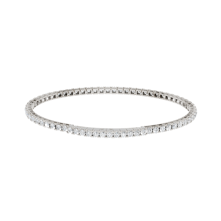 14k White Gold Eternity 4.00ctw Lab Diamond Tennis Bracelet