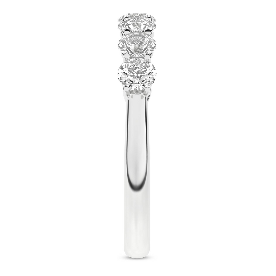 14k White Gold 1ctw Round Lab Grown Diamond Band Ring