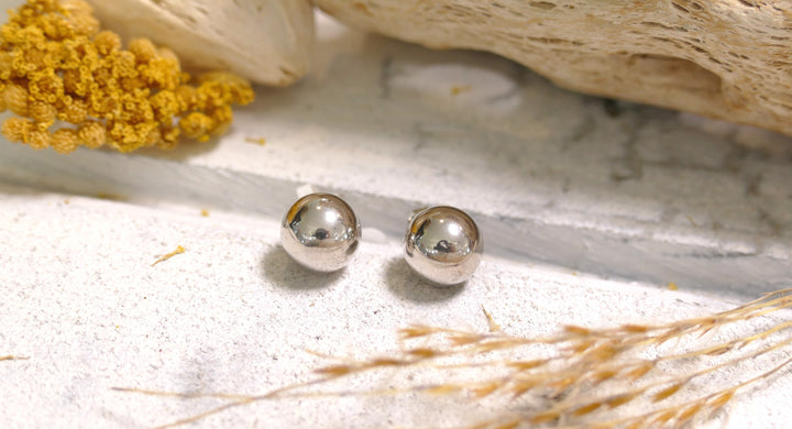 14KW Ball Post Earrings - 8MM