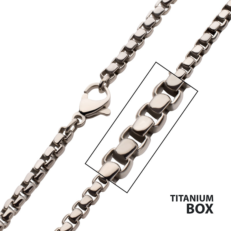 3mm Titanium Box Chain Necklac