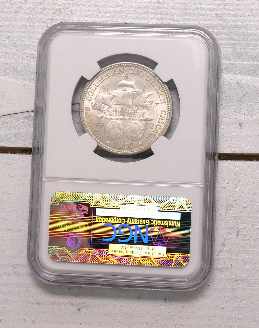 US 1893 COLUMBIAN EXPOSITION 50 CENT PHILLY MINT MS 63