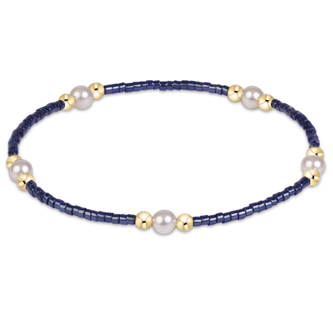 enewton - Hope Purpose Pearl Navy Gold-Filled Bracelet (Standard 6.25")