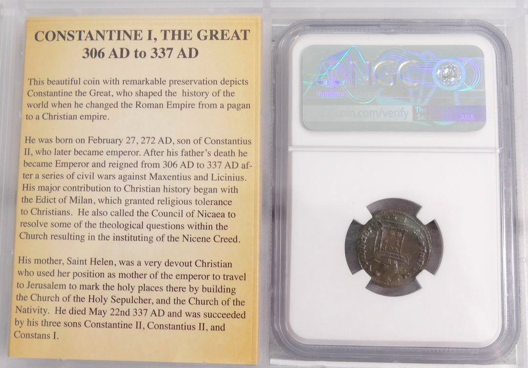 "Constantine Bi Nummus Coins" Roman Empire 307-337 AD  AU