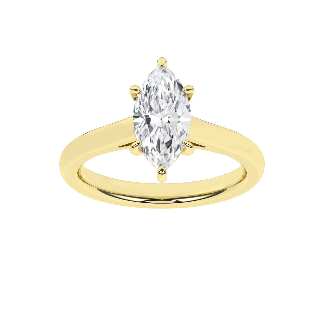 14k Yellow Gold 1.5ctw Lab Grown Diamond Marquise Ring (Size 7)