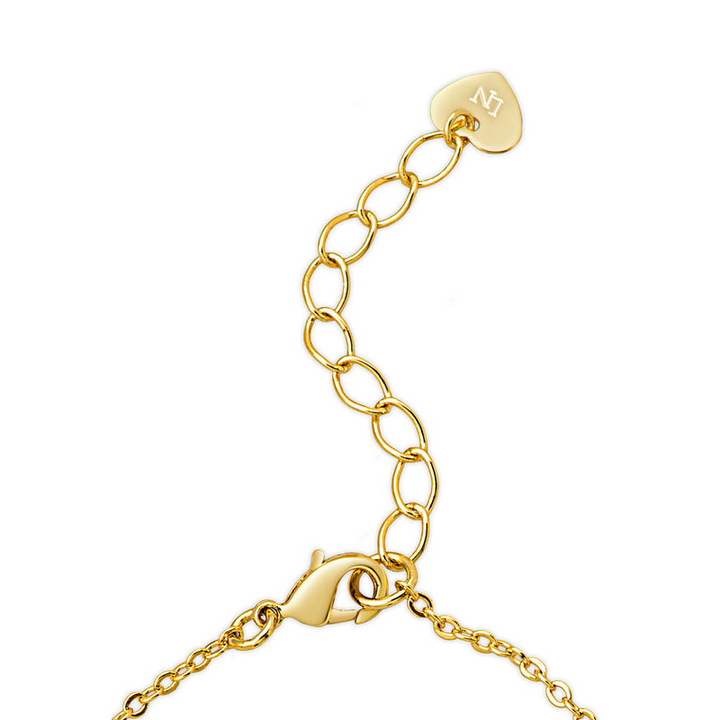 Lily Nily - Brass - 18K Gold Plated -Pink,White,Multi- Enamel Cupcake Necklace 14-16"