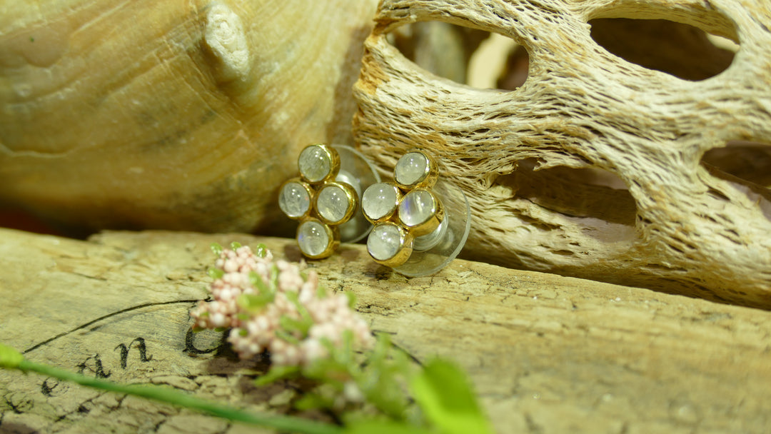 SS & 22k verm earrings w/ Rain