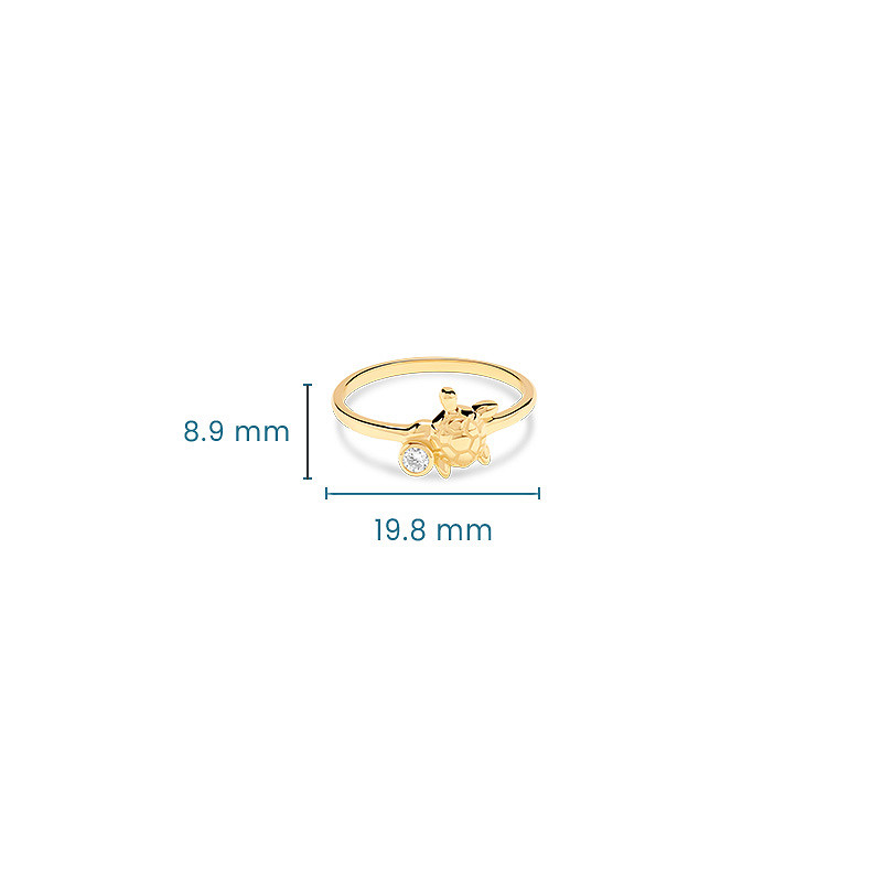 14kt Gold Lab Diamond Turtle R