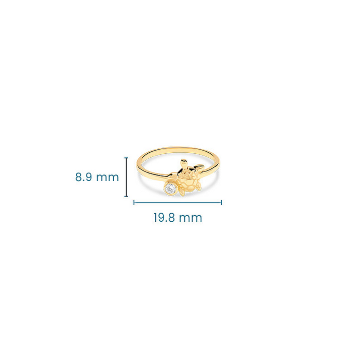 14kt Gold Lab Diamond Turtle R