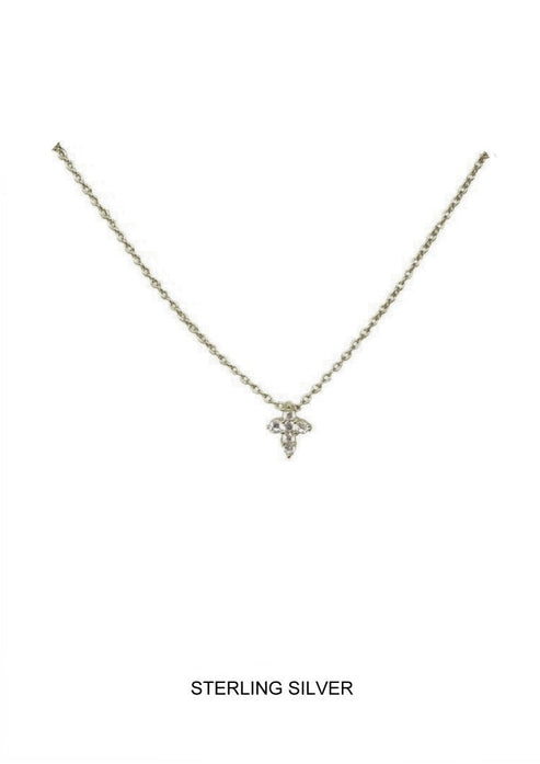 MINI CZ CROSS SILVER 16+"