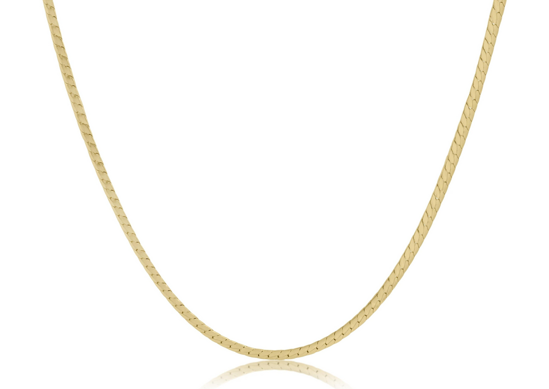 enewton - 14k gold-filled - Yellow Gold Herringbone Necklace 17"