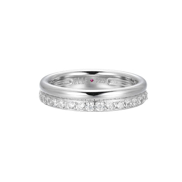 Elle - Sterling Silver - "Goddess" Cubic Zirconia Ring (Size 6)