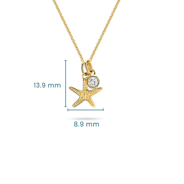 14kt Gold Lab Diamond Starfish