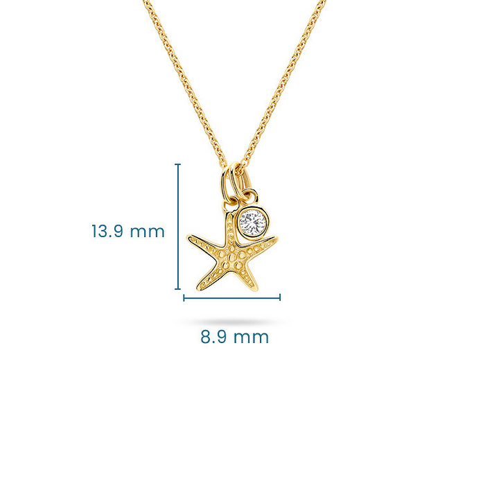 14kt Gold Lab Diamond Starfish
