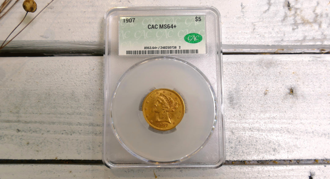 United States 1907 Half Eagle Philadelphia Mint MS 64+