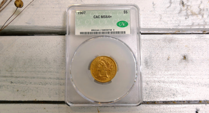 United States 1907 Half Eagle Philadelphia Mint MS 64+