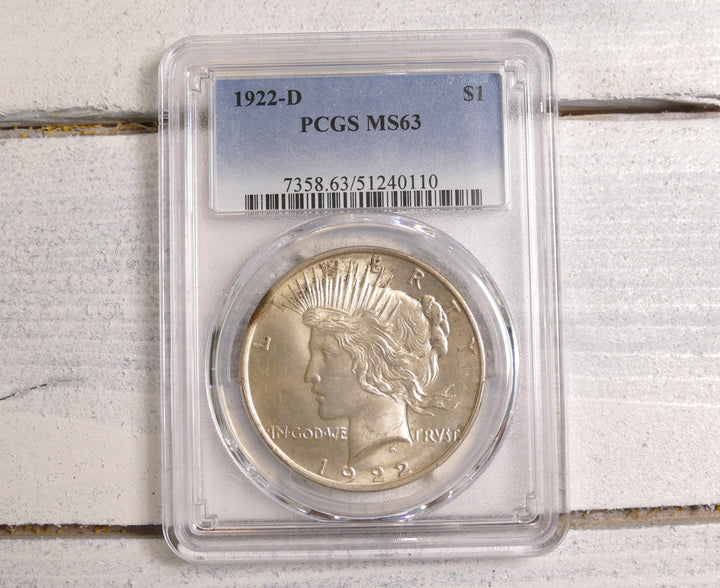 US 1922-D $1 PEACE DOLLAR MS63
