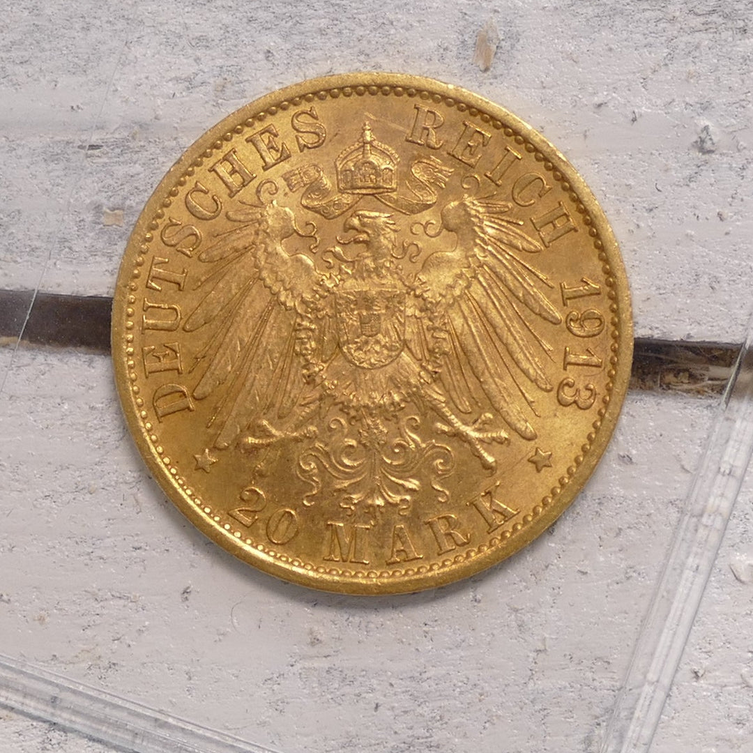 Prussia 1913 20 mark Berlin mint
