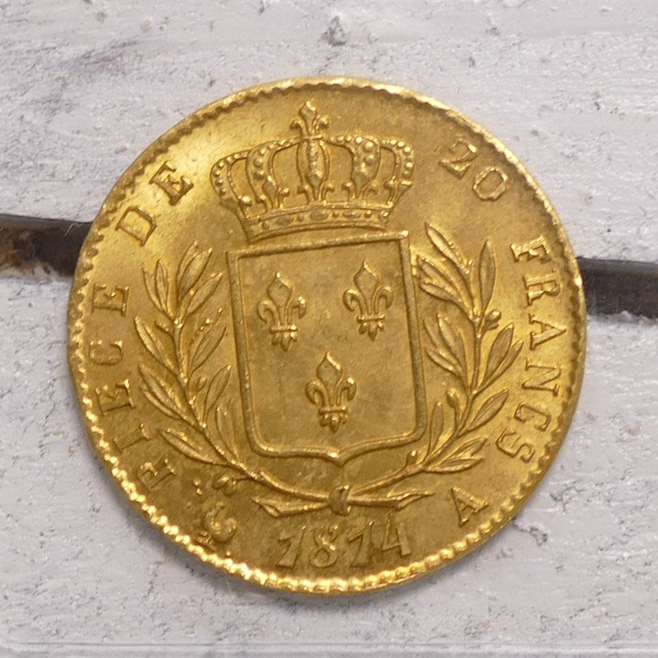 French 1814 20 franc Paris Mint