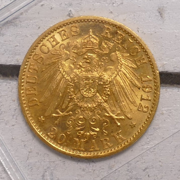 Prussia 1912 20-mark Berlin mint