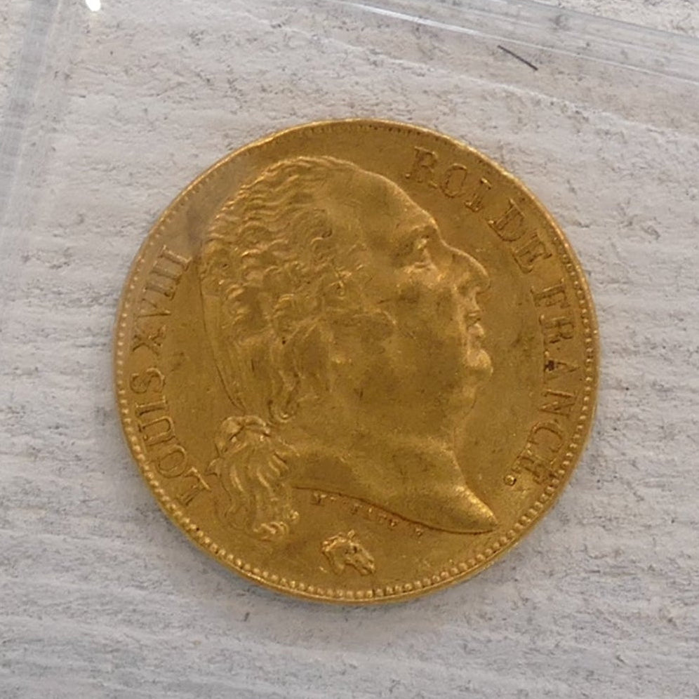 French 1822 20-franc Paris mint