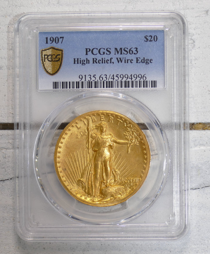 1907 HIGH RELIEF SAINT GAUDEN MS63