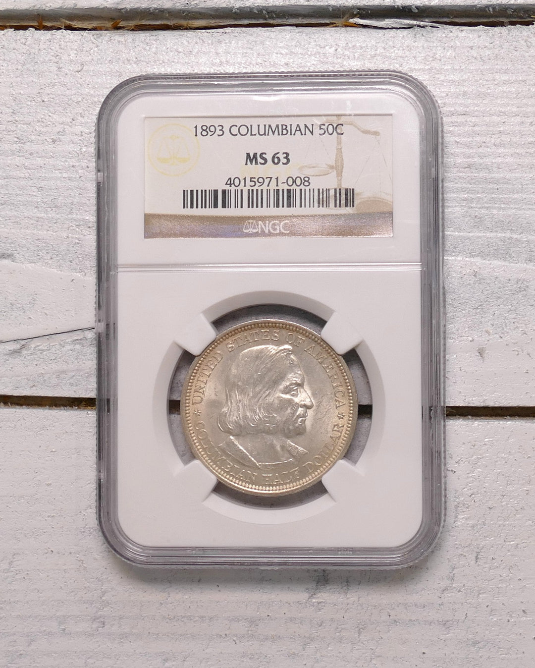 US 1893 COLUMBIAN EXPOSITION 50 CENT PHILLY MINT MS 63
