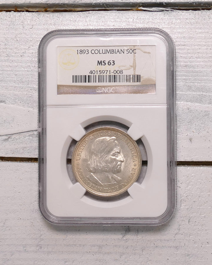 US 1893 COLUMBIAN EXPOSITION 50 CENT PHILLY MINT MS 63
