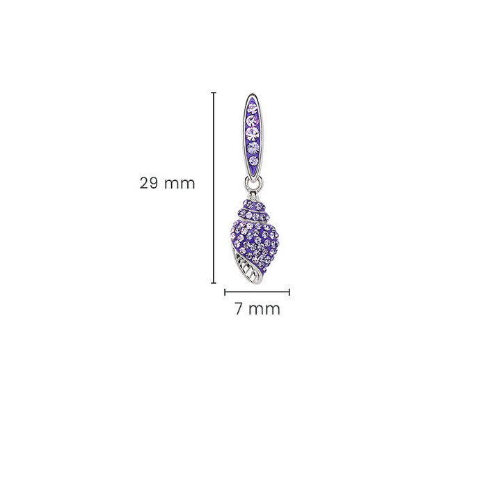 Sterling Silver Crystal Shell