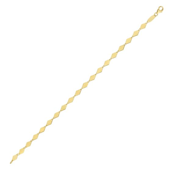 14K Mirror Kite Link Bracelet