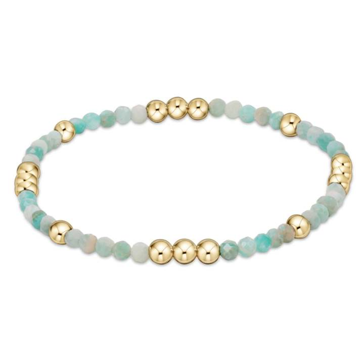 enewton - - 14K Gold Filled Amazonite Stretch Bracelet