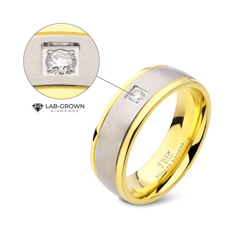 18Kt Gold IP Steel Two Tone So